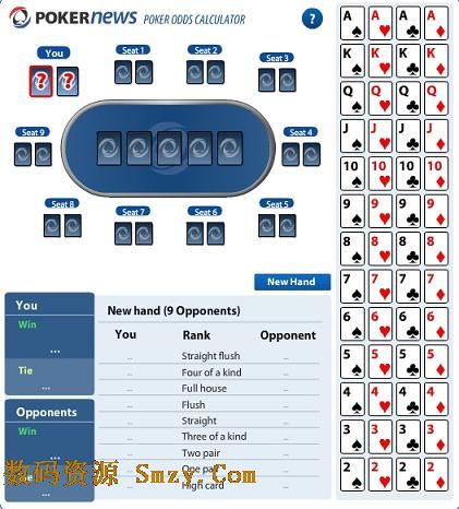 德州扑克赢牌概率计算器