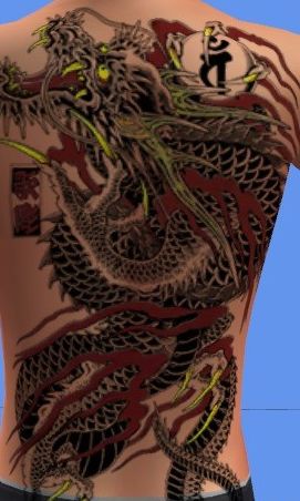 模拟人生4如龙系列背部纹身MOD