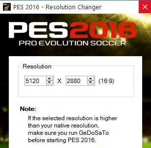实况足球2016游戏高分辨率选择工具