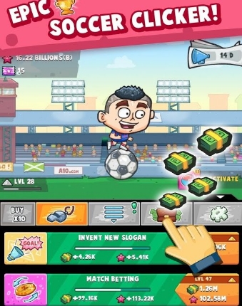 足球模拟放置赛事最新版(点击放置类游戏) v1.4.5 安卓手机版