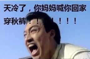 天冷穿秋褲表情包截圖