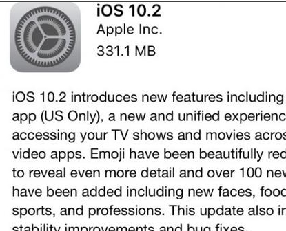 苹果iOS10.2正式版固件for iPhone6s/6sp IOS版