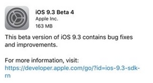 蘋果iOS9.3 Beta4固件for iPhone 6/6P 最新版