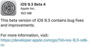 蘋果iOS9.3固件for ipad proBeta4 官方版