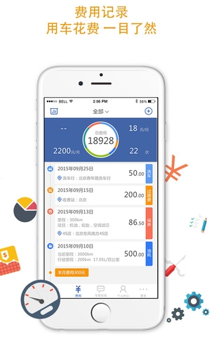 车秘油耗苹果版(手机汽车费用明细表) v3.0.5 iPhone版