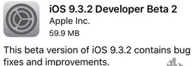 iOS9.3.2 Beta2固件for ipad2 v13F61 测试版