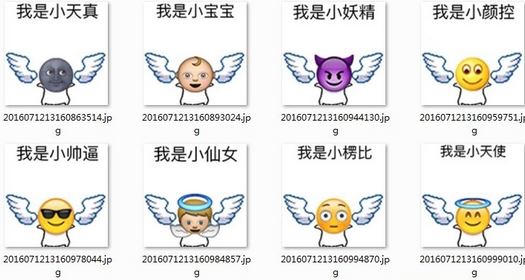 emoji天使翅膀系列表情包