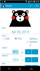 熊本熊体重管理安卓版(Kumamon Weight) v1.4.3 最新版