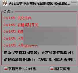逆水寒火线精英透视辅助修改器