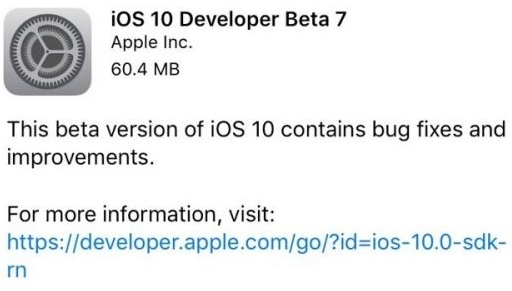 苹果iOS10 Beta7固件for (iPhone6/6s) 官方版