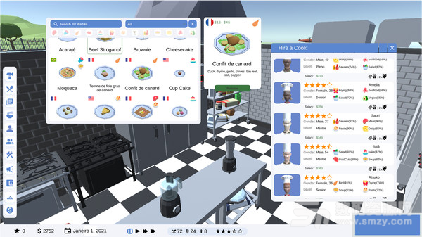 经营模拟类游戏《模拟厨师：餐厅管理》Steam抢先体验 4月发售支持简中截图