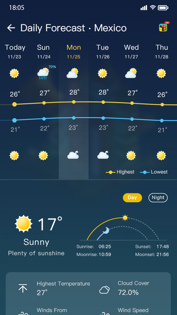 坚果天气预报app v1.4.2