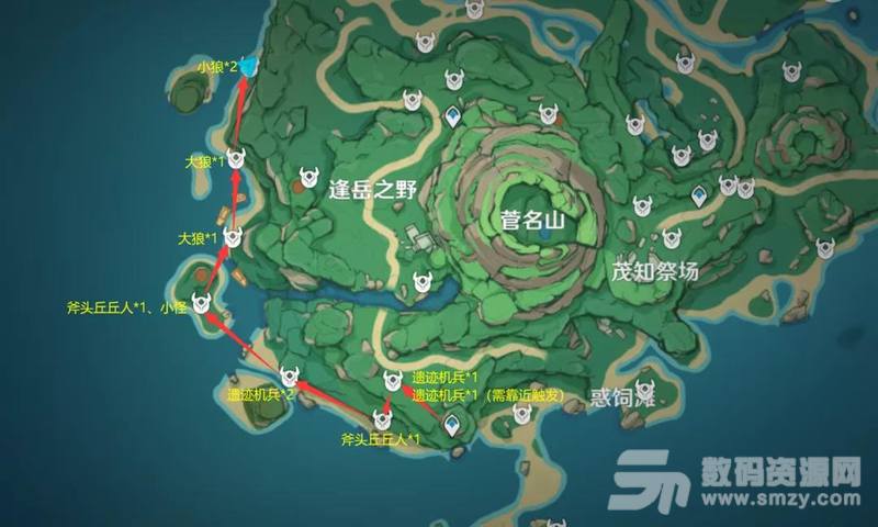 《原神》鹤观岛怪物锄地路线推荐