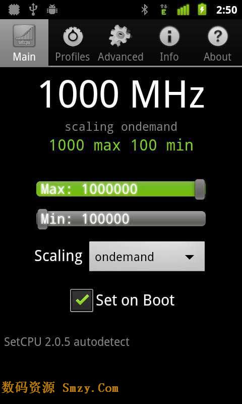 安卓超频软件(SetCpu) v3.5.2 汉化免费版