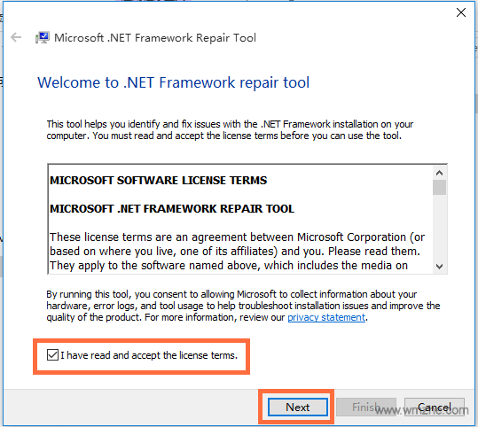 Microsoft .NET Framework Repair Tool软件截图