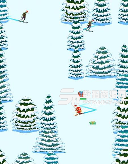 圣诞老人和僵尸的滑雪大战图片