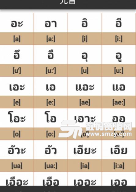 泰语字母表发音手机免费版