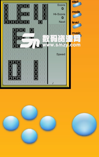 俄羅斯方塊黑白版遊戲截圖