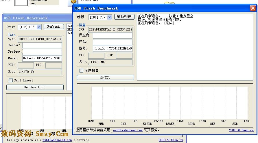 USB Flash Benchmark(SD卡/u盘读写速度测试软件)v1.5 中文免费版