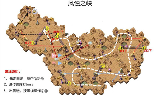 剑与远征风蚀之峡通关路线详解 风蚀之峡通关攻略图