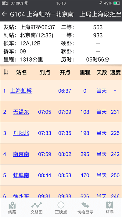 盛名列车时刻表appv2023.08.18