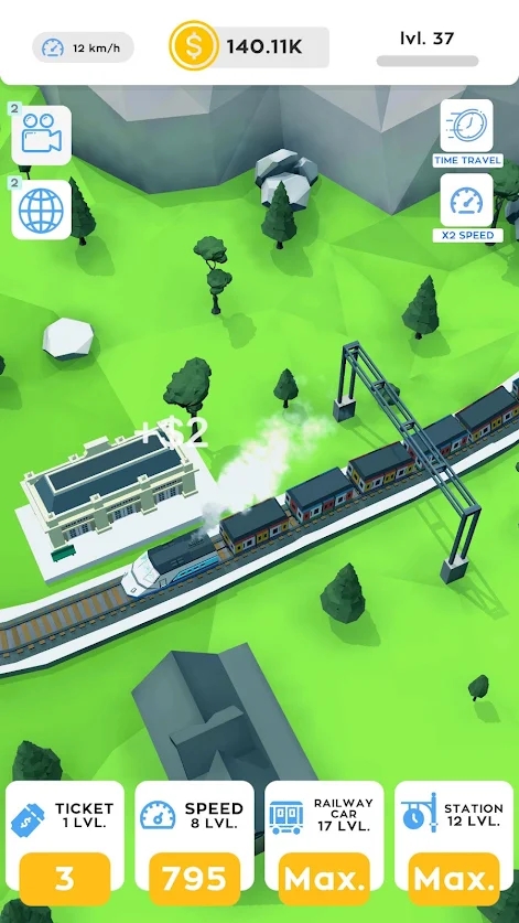 空闲火车铁路大亨2024(idle trains railway tycoon)v0.74