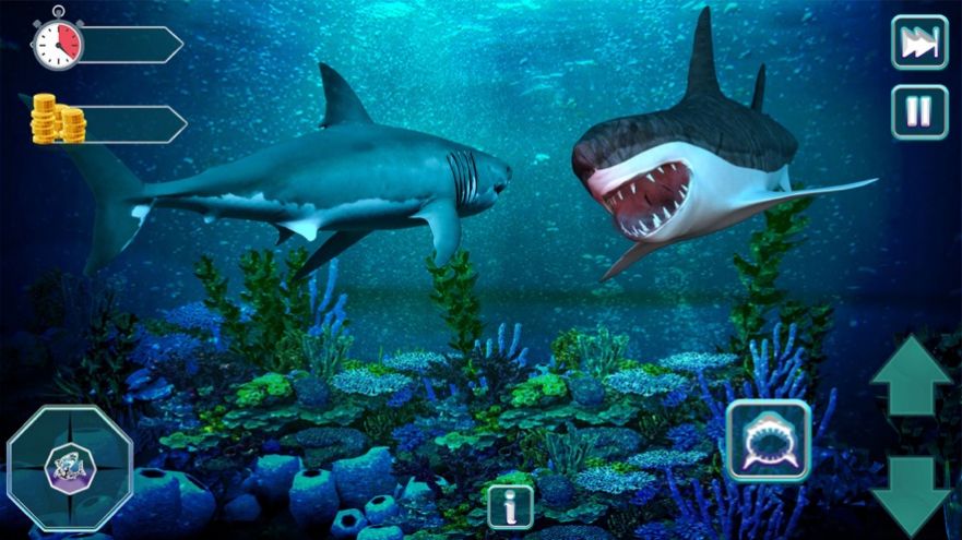 我饥饿的生存鲨鱼游戏v1.1 