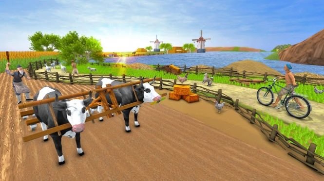 Real Bull Farm Village Farming Simulator Games 3D1.0.0