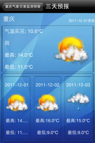 重庆天气app苹果版v1.10