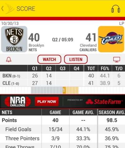 NBA比赛时刻Android版功能