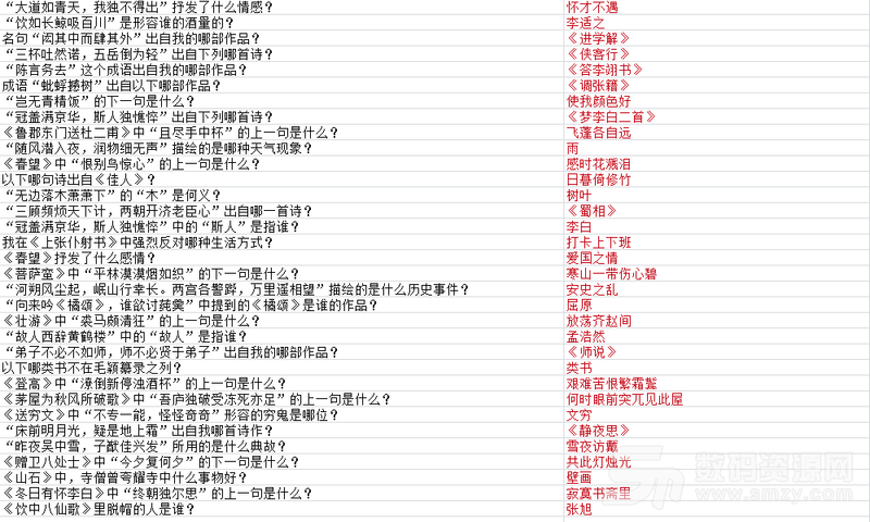 墨魂【韩愈联诗答案】汇总 韩愈联诗攻略大全