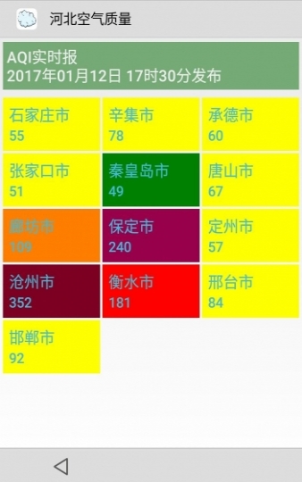 河北空气质量Android版(空气质量查询) v1.1 官方版