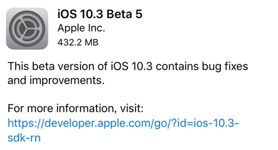 苹果iOS10.3 Beta5固件iPhone6/6s 官方版