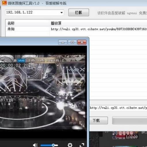 媒体源嗅探工具VIP视频解析器界面