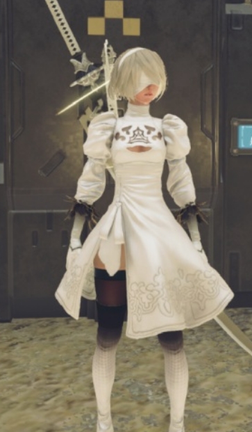 尼尔机械纪元白色裙子MOD
