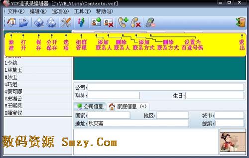 VCFEditor(VCF通讯录编辑器) v5.4 绿色最新版