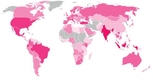 火球病毒全球感染分布图（来自CheckPoint）