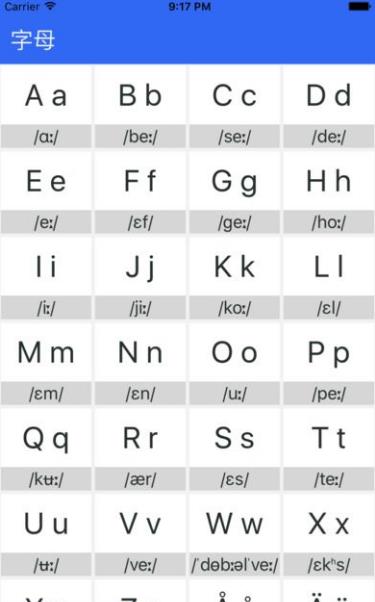 瑞典文基础苹果手机版(拼音字母图标和发音) v1.2 ios版