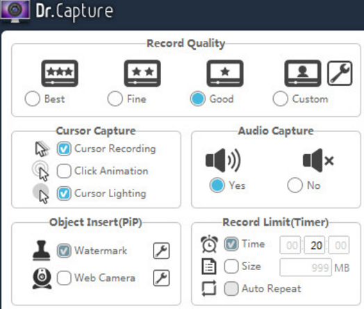 DrCapture屏幕录像软件截图