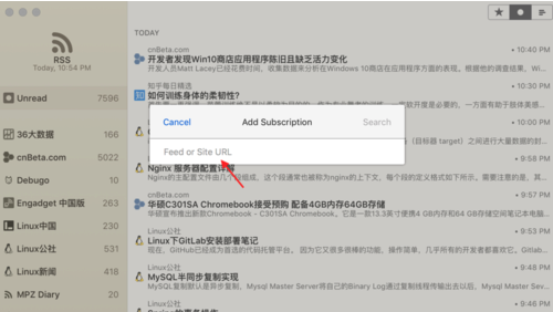 苹果电脑RSS阅读器Reeder使用方法简介