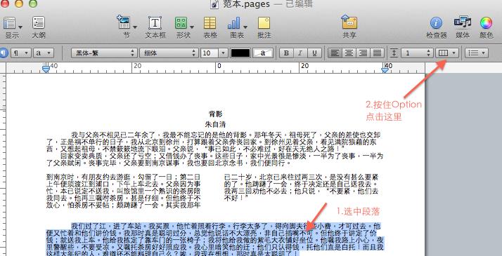 mac中如何进行Pages分栏介绍