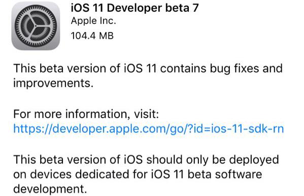 苹果iOS11开发者预览版Beta7/公测版beta6固件iphone6预览版Beta7/公测版beta6