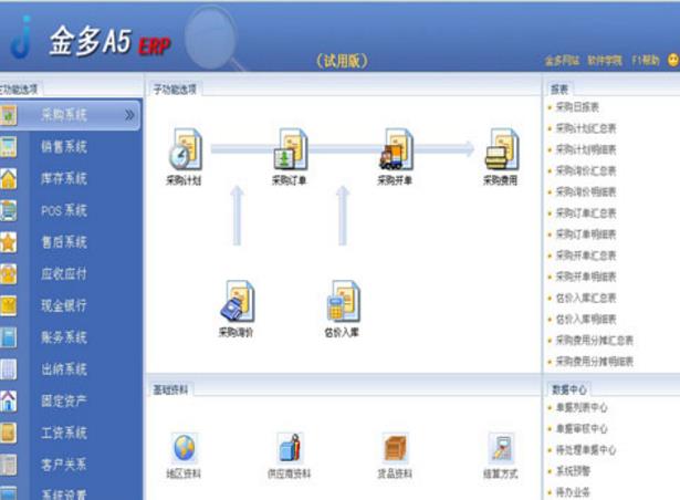金多A5商业版ERP管理系统官方版图片