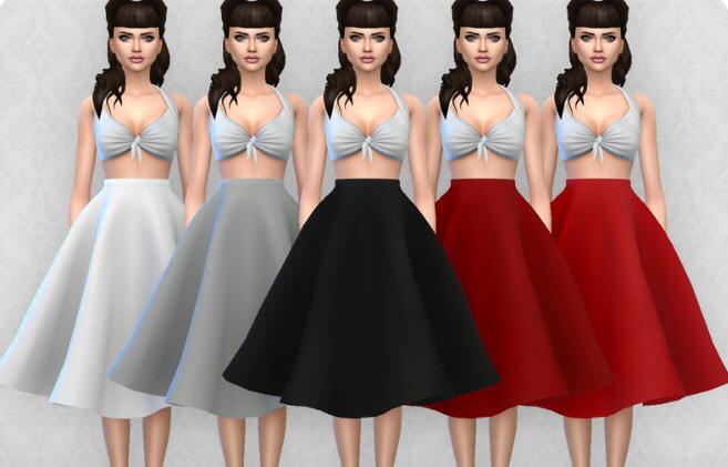 模拟人生4三十件女式复古风裙子MOD包 