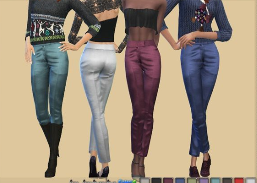 模拟人生4女式丝绸材质裤子MOD