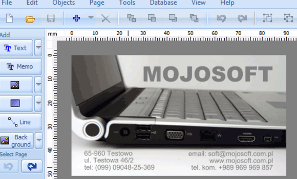 Mojosoft BusinessCards MX