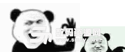 魔性熊猫头动态表情包绿色版