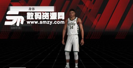 NBA2K18雄鹿队字母哥身形发型面补MOD下载