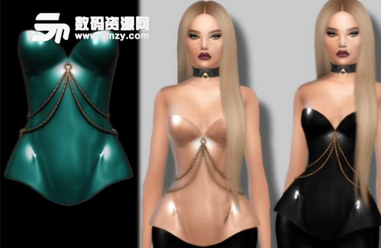 模拟人生4女式塑胶紧身胸衣MOD