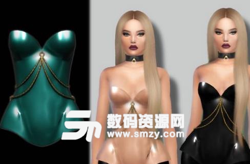 模拟人生4女式塑胶甲壳紧身胸衣MOD